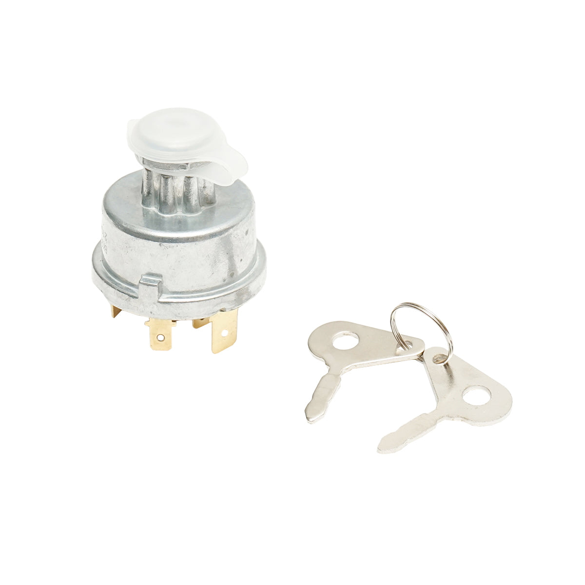 12V ignition switch, diameter 54mm, water protection, fixing thread diameter 16mm, 6 pins for Forest Tractor, Perkins, Case, Massey Ferguson